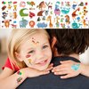 Konsait 24 Sheets Animal Temporary Tattoos for Kids(230+pcs), Zoo Jungle Sea Animal Fake Tattoos Waterproof Tattoo Sticker Decor for Children Boys Girls Animal Birthday Party Favor Gift Bags Filler