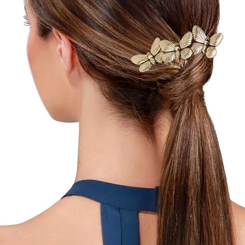 6 Pack Vintage Hair Side Combs for Women Decorative, Retro Gold Pearl Rhinestone Metal Hair Comb Clips with Teeth Grip Crystal Bridal Hair Piece Pins for Wedding Accessories