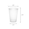 Party Essentials Hard Plastic Party Cups, 10-Ounce, Tall Tumblers, Clear, 20-Count