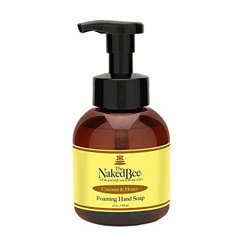 The Naked Bee Coconut & Honey Foam Soap (12 oz) Liquid Foaming Hand Soap - Mild Cleanser to Reduce Dryness - Gentle Foam Soap for Clean and Soft Hands