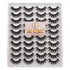 JIMIRE 20 Pairs False Eyelashes 2 Styles Mixed Fluffy Eyelashes Natural Volume Wispy Faux Mink Lashes Pack