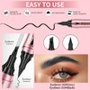 2024 New Magic Microblading Eyebrow Pencil,2-In-1 Dual-Ended Eyeliner And Eyebrow Pen with 4-Fork-Tip, Precise Brow Pen for Natural, Long-Lasting and Waterproof Eye Brow Pencils for Women(Grey)