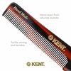Kent R18T Fine Tooth Comb for Men, Handmade Hair Comb for Styling Comb for Men with Fine Hair, Mustache Comb and Pocket Beard Comb for Men with Thumb Grip, Saw Cut and Hand Polished, Made in England