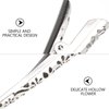 4pcs Bill Hair Clips, Hollow Style Metal Alligator Curl Clips without Teeth Headpiece Hair Accessories for Women Girls ( Silver )