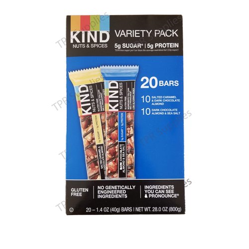 KIND Nuts and Spices 20 Bar Variety Pack, Salted Caramel/Dark Chocolate & Sea Salt/Dark Chocolate (10 Each)