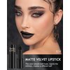 Matte Lipstick, Black Gothic Velvet Creamy Full Coverage Lip Gloss, Long Lasting Waterproof Lip Tint Stain, Non-stick Lightweight Tinted Lip Balm, Halloween Cosplay Lip Makeup for Women-05