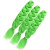 Green Jumbo Braiding Hair 24Inch Synthetic Pre stretched Crochet Braids Hair High Temperature Synthetic Fiber Box Twist Braids Hair Extensions for Woman (24Inch,Lime)