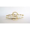 Generic Long gold metal and silver glitter circles hair claw clip