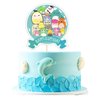 25Pcs Cute Animal Cake Decorations with 24pcs Cupcake Toppers, 1pcs Big Cake Topper for Cute Animal Birthday Party Supplies