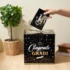JOYIN 9" Graduation Decorations Card Box with 36 PCS Cards (Black & Gold), Congrats Grad Money Box for Class of 2025 Grad Party Decoration, Gift Holder for Graduation Party Favor Supplies