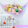 Basumee Stuffed Animals Net or Hammock with LED Light Hanging Toy Net Hammock for Stuffed Animals Storage Stuff Animals Hammocks for Nursery Kids Room with Remote Control, 8 Kinds of Lights(Pack of 1)