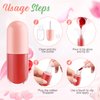 BOSMIOW 20pcs 5ml Mini Clear Plastic Lip Gloss Tubes Empty Capsule Shaped Lip Balm Bottle Travel Size Lipstick Tubes,DIY Lip Gloss Container Vials with Wand Brush,2Colors