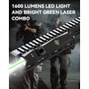 Votatu M9L-G 1600 Lumens Light Laser Combo Compatible with M-Lok Rail Surface, Tactical Flashlight and Green Laser Sight for Rifle, Strobe Function, Magnetic Rechargeable