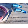 Cuda 9-Inch Pistol Grip Needle Nose Fishing Pliers with Integrated Crimper and Titanium, Fluorocarbon and Mono Cutters, Blue, (18096)