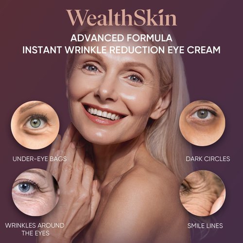 Instant Rapid Wrinkle Eye Cream: Temporary Effects Firm & Lift Under Eye Bags and Reduction Puffiness and Remover Dark Circles - 60 Second Tightener 30mL