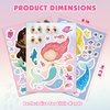 Ozepao 48 Pcs Mermaid Sticker Sheets | Mix and Match Make Your Own Mermaid | Mermaid Party Favors Birthday Decorations for Kids Girls | 16 Designs 3 Each 8.3"x6"