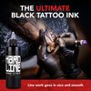 Hardline Premium Black Tattoo Ink - 8oz Tattoo Ink Tubes for Superior Continuous Lining and Shading - Non-Drying, Non-Muddy, Gamma Rayed, and Long-Lasting - Premium Quality Tattoo Ink