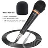 HOTEC Premium Vocal Dynamic Handheld Microphone with 19ft Detachable XLR Cable and ON/Off Switch (Metal Black) (H-W07)