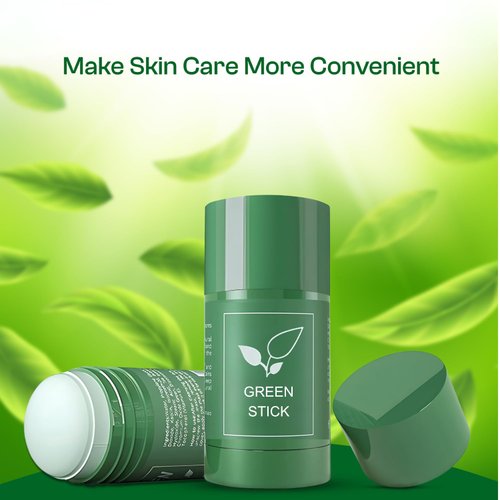 SHUIKU Green Tea Clay for Face, Facial Blackhead Remover Mask Stick with Tea Extract for Deep Pore Cleansing, Skin Brightening and Improve Overall Complexion for All Skin Types Men and Women