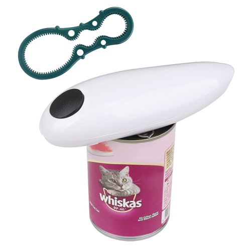 Ancocs Electric Can Opener, Open Your Cans with A Simple Push of Button,No Sharp Edge Can Opener, Food-Safe and Battery Operated Can Opener, Kitchen Gifts for Arthritis and Seniors