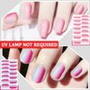 SILPECWEE 16 Sheets Fluorescence Nail Wraps for Women Self Adhesive Nail Polish Stickers Nail Polish Strips Stick on Nails Gel Nail Strips Fingernail Manicure Stickers with 1pc Nail File