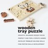 Wee Gallery Wooden Animals Tray Puzzle, Birds - Montessori Toys, Activity for Early Learning, Motor Skills Development, Child Safe Material, Natural Wood, Educational Toy for Kids, Toddler, Preschool
