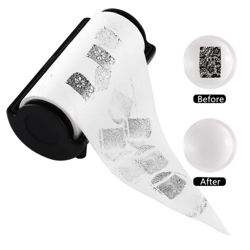 LiBiuty Nail Stamper Clean Sticker Black Nail Stamping Gel Remover Paper, Nail Art Stamper Pattern Removal Tool Nail Paper Nail Manicure Accessories for Nail Stamper