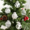 Christmas Ornaments Balls Exquisite Christmas Decorations for Tree PET Painting Christmas Hanging Pendant,25Pcs