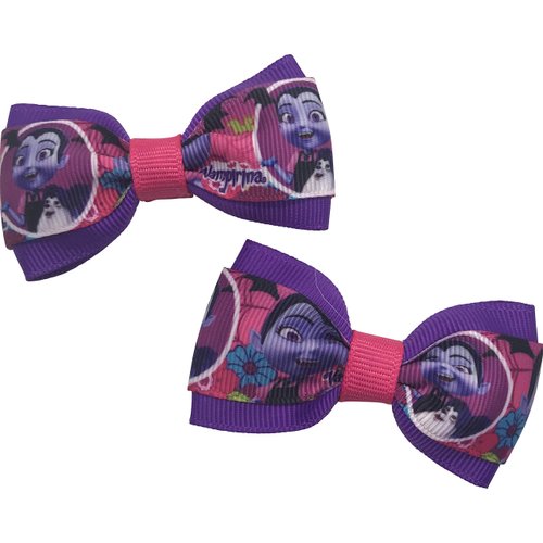 Vampire Girls Hair Bow Set, Little Girl Bows, Pigtail Hair Bows, Toddler Hair Bows,