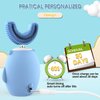 GASLIKE Kids Toothbrush Electric, U Shaped Ultrasonic Automatic Toothbrush with 2 Brush Heads, Six Cleaning Modes, Cartoon Modeling Design for Kids, Special for Birthday Gift (Blue, 2-7Age)