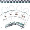 16 Pieces Blue Racing car 2nd Birthday Goodie Bags for 2nd Birthday Party Supplies,Two Fast Gift Snacks Treat Candy Party Favors Bags with Handles for Kids Race Car Theme Birthday Party Decorations