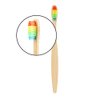 5pcs Lot Natural Bamboo Toothbrush Biodegradable Toothbrush with Soft Fibre Made with Rainbow Nylon Infused Bristles in Recycled Packing