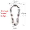 10Pcs 304 Stainless Steel M15 Single Pulley Block, Wire Rope Hanging Wire Towing Wheel, with 10Pcs Spring Snap Hook