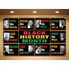 Sunwer Black History Month Photo Booth Backdrop African American Inspirational Wall Posters Classroom Bulletin Board Hanging Banner (5.9×3.6ft)