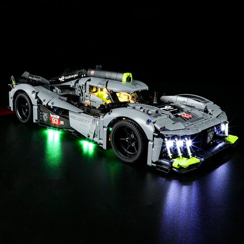 YEABRICKS LED Light for Lego-42156 Technic Peugeot 9X8 24H Le Mans Hybrid Hypercar Building Blocks Model (Lego Set NOT Included)
