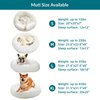 Gavenia Cat Beds for Indoor Cats,20’’x20’’ Washable Donut and Dog Bed,Soft Plush Pet Cushion,Waterproof Bottom Fluffy Calming Self-Warming Bed Sleep Improvement,White
