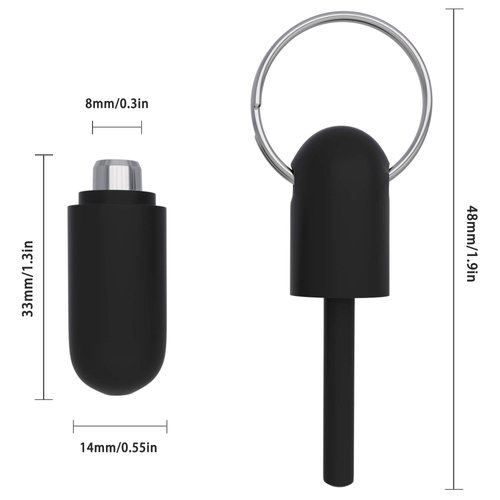 OYHBO Cigar Punch Set of 3 Cigar Accessories Bullet Style Plastic Keychain Punch with 8 mm Hole (White & Black & Blue)