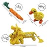 Andiker Dog Chewing Toys - 3PCS Cotton Rope Puppy Teething Cleaning and Training Durable Dog Plush Toys Lion&Carrot&Duck Toy for Boredom and Interactive Biting Rope Dog Chew Toys (Lion&Carrot&Duck)