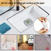 Hair Drain Catcher,Square Drain Cover for Shower Silicone Sink Drain Strainer Hair Stopper with Suction Cup,Easy to Install Suit for Bathroom,Bathtub,Kitchen 2 Pack(White)