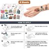 85 PCS Reading Book Library Temporary Tattoos Sticker Booklish Nerd Birthday Party Decorations Favors Supplies Gifts Boys Girls Teachers Adult Cute Inspirational Tattoo School Prizes Reward Themed
