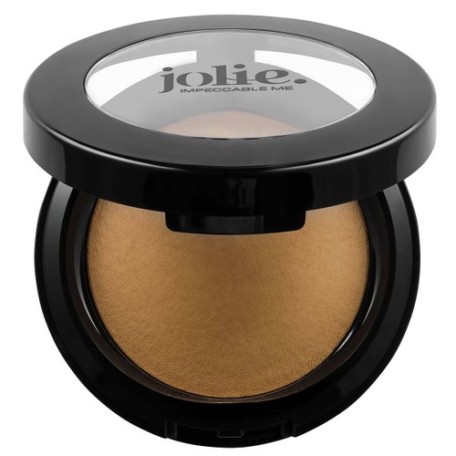 Jolie Cosmetics Baked Hydrating Powder Foundation - Ultra Smooth Velvety Finish (Dark)