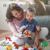 LEBOCADO Mini Building Block Sets, 12PCS Dinosaur Toys Building Blocks, 6 in 1 STEM Toys Eggs Building Sets, Party Favors for Kids Goodie Bags Prizes/Birthday Gifts