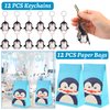 Hokiis Penguin Party Favors, Penguin Temporary Tattoos Slap Bracelets Keychains Badges Gift Bags for Winter Penguin Birthday Party Supplies Decorations Gifts for Kids Classroom Rewards Baby Shower