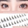 DAODER Bottom Lash Clusters Natural Lower Lash Extension Wispy Eyelash Extension with Clear Band Manga Bottom Eyelashes Extension 6mm for Under Eyes(Bottom Lashes Spike)