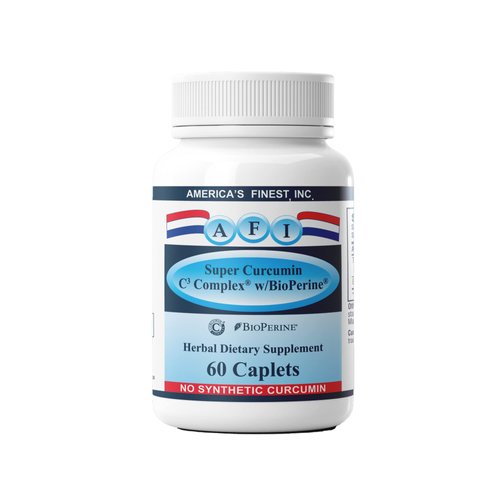AFI Super Curcumin C3 Complex, 1000mg, Turmeric 95% no oxalates, Black Pepper Extract, Max Absorption for Joint Health, Vegetarian, Gluten-Free, Non-GMO