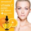 Dermedicine Vitamin C 6000 w/Retinol Anti-Aging Serum for Face | Pharmaceutical Grade | Helps Smooth Wrinkles, Brightens Complexion | Improves Texture & Tone for More Youthful Skin | 1 fl oz / 30 ml