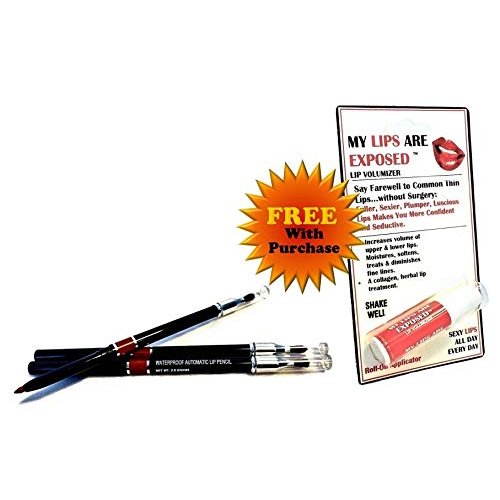 My Secret Waterproof Automatic Lip Pencil (Redwood) -3/pack & FREE My Lips Are Exposed Lip Volumizer