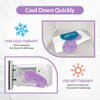 NEWGO Cooling Gel Eye Mask Reusable Cold Eye Mask for Puffy Eyes, Eye Ice Pack Eye Mask with Soft Plush Backing for Dark Circles, Migraine, Stress Relief - Purple