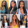 Ice Pear 13x6 Lace Front Wigs Human Hair Pre Plucked 210% Density 28 Inch HD Straight Lace Frontal Wigs for Black Women Glueless Wigs Human Hair Pre Plucked with Baby Hair