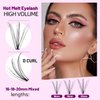 Dedila 200Pcs Handmade Individual False Eyelashes Thickness 0.07mm D Curl Mixed 10-12-14mm /11-13-15mm/12-14-16mm/16-18-20mm 3D Volume Cluster Eye Lashes Etensions (16-18-20mm)